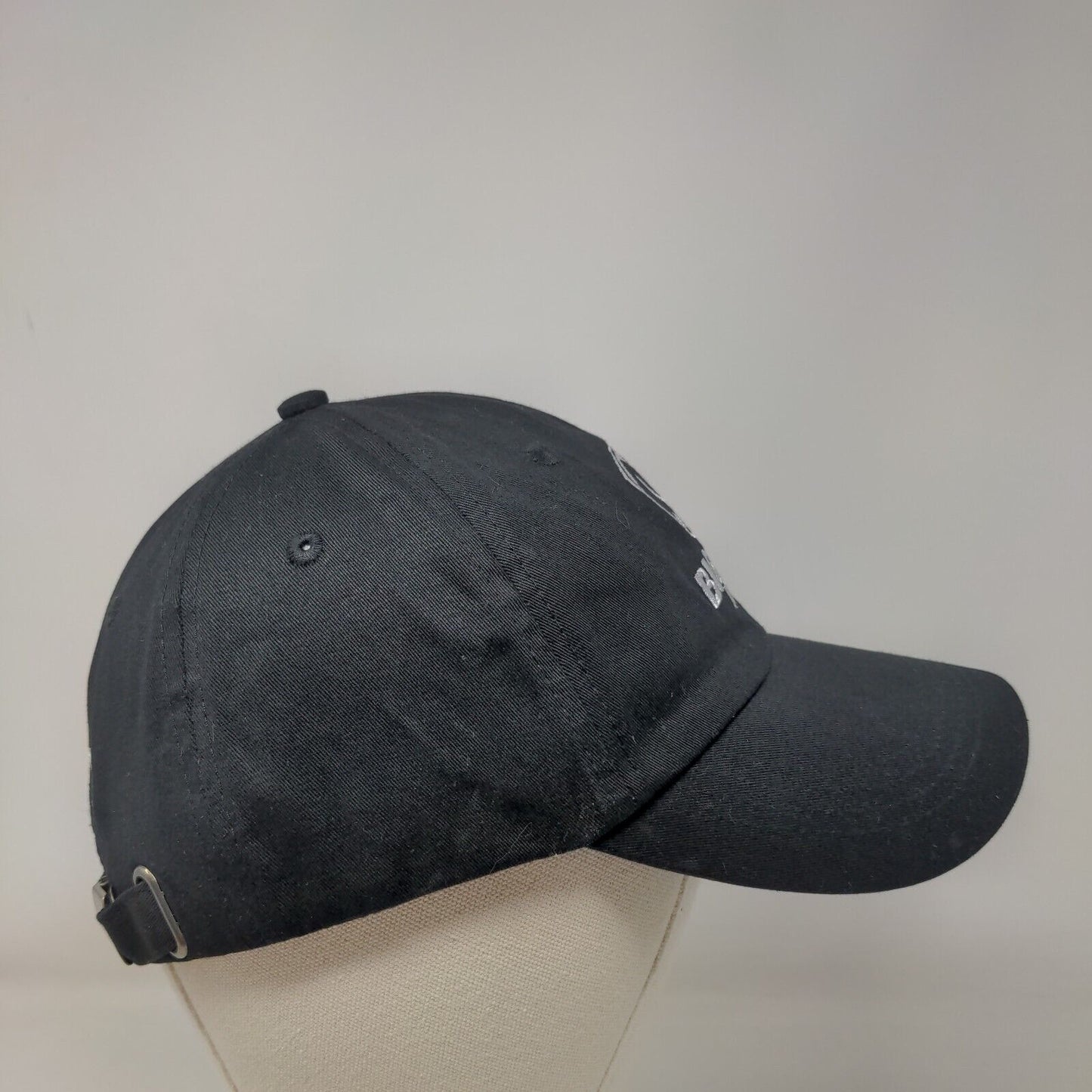 BIG ASS Fans Slideback Hat Black OSFM Adjustable Embroidered 6 Panel Cotton