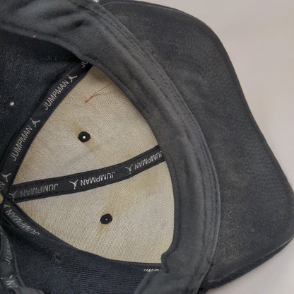 Jordan Jumpman Fitted Hat Black 7 1/4 Embroidered Vent Holes 6 Panel