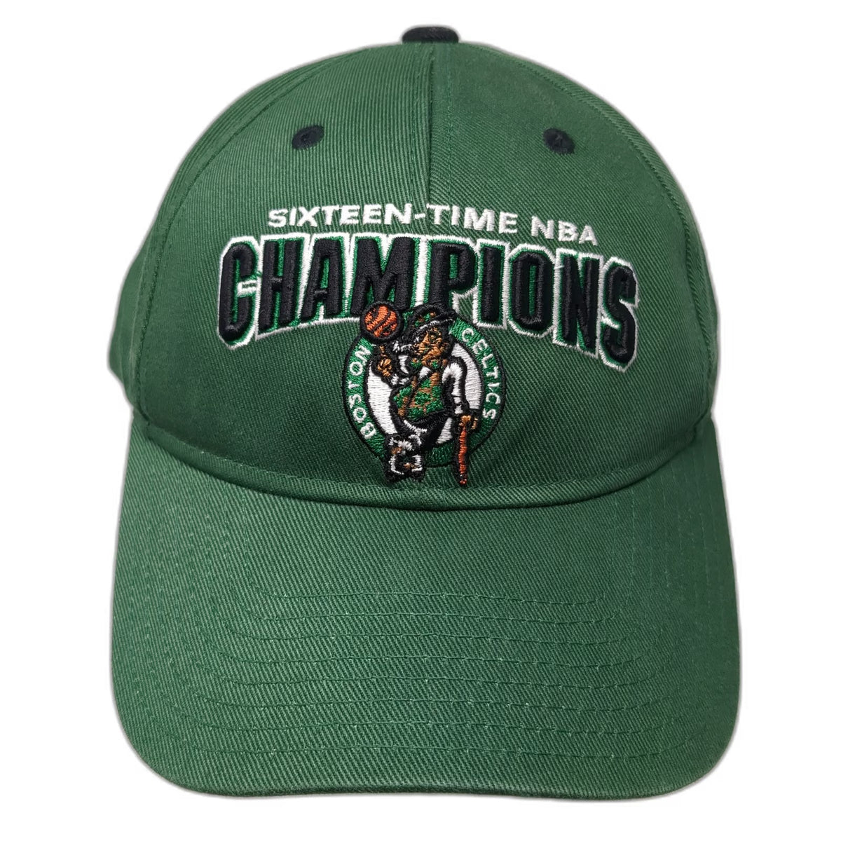 NBA Boston Celtics Green One Size Cap 16-Time Champions Back Years Embroidery
