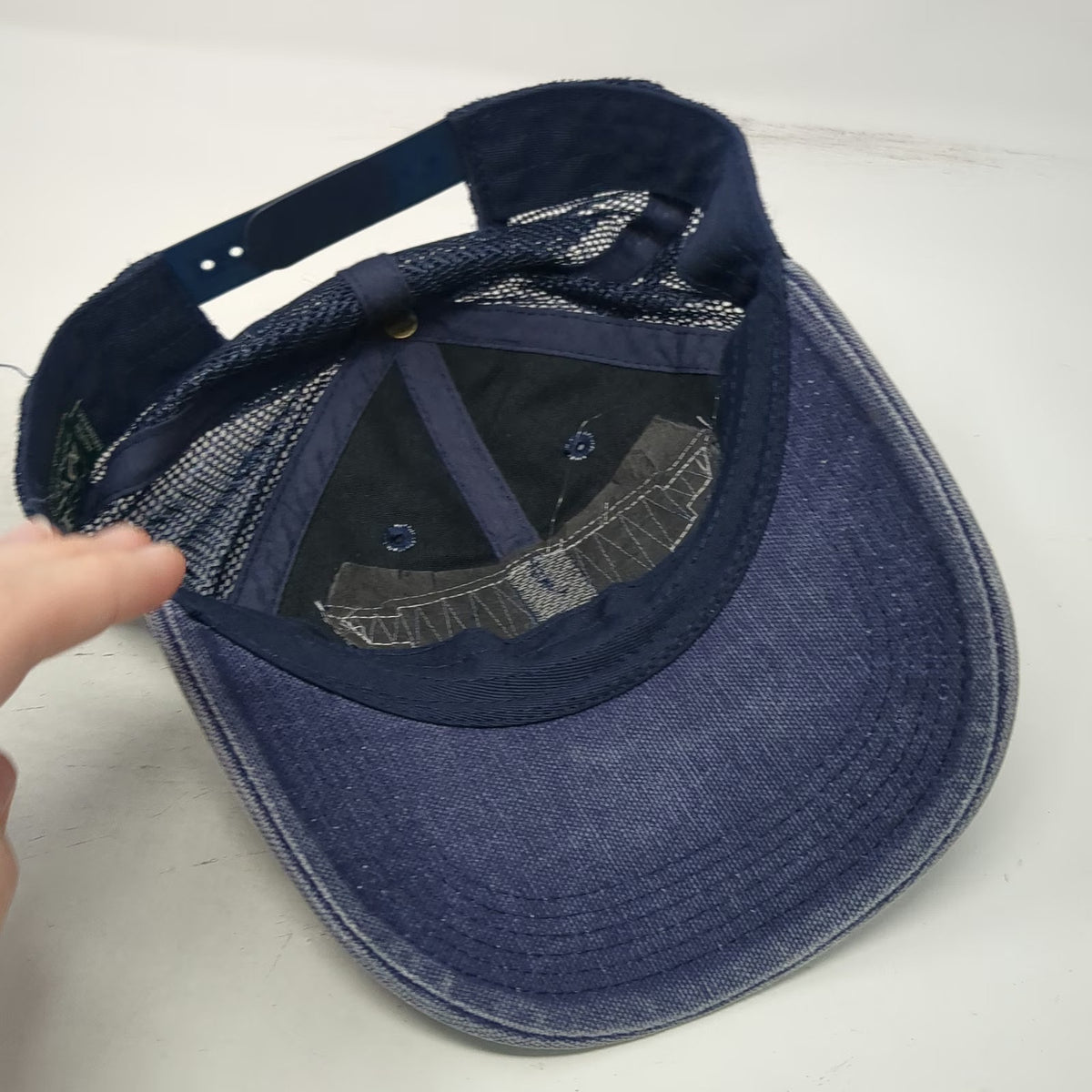 Legacy Trucker Hat Blue One Size Denver Colorado EST 1858 Patch Mesh Snapback