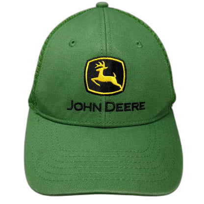 John Deere Trucker Hat Green One Size Mesh Snapback Agriculture Farm Logo Hat