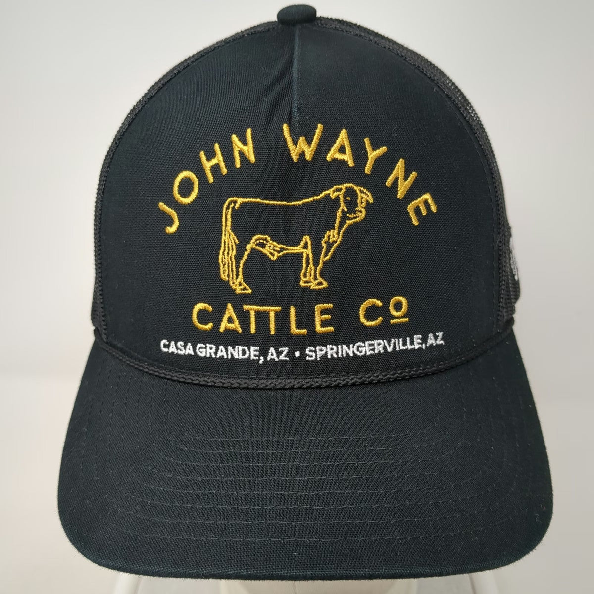 Hooey Trucker Hat Black One Size John Wayne Cattle Co Arizona Mesh Snapback