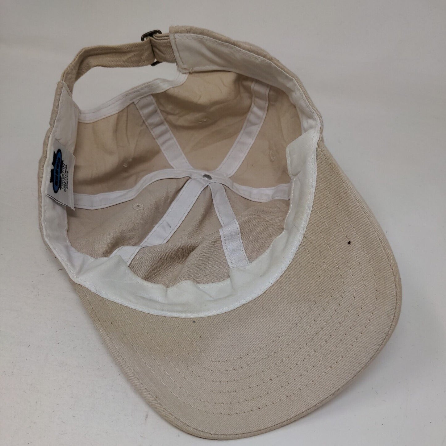 FCA Sports Slideback Hat Tan One Size Adjustable Solid 6 Panel Big X