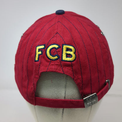 FC Barcelona Soccer-International FCB Red Cap One Size Pinstripe Slideback Hat