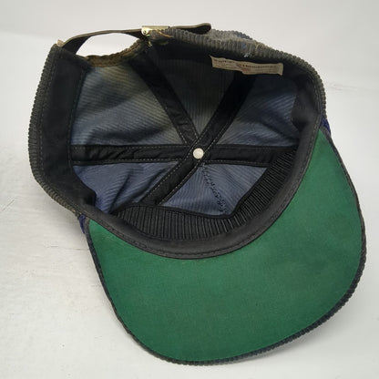 Imperial Headwear Trucker Hat Blue OS Combs Gates Aviation Corduroy Rope Hat