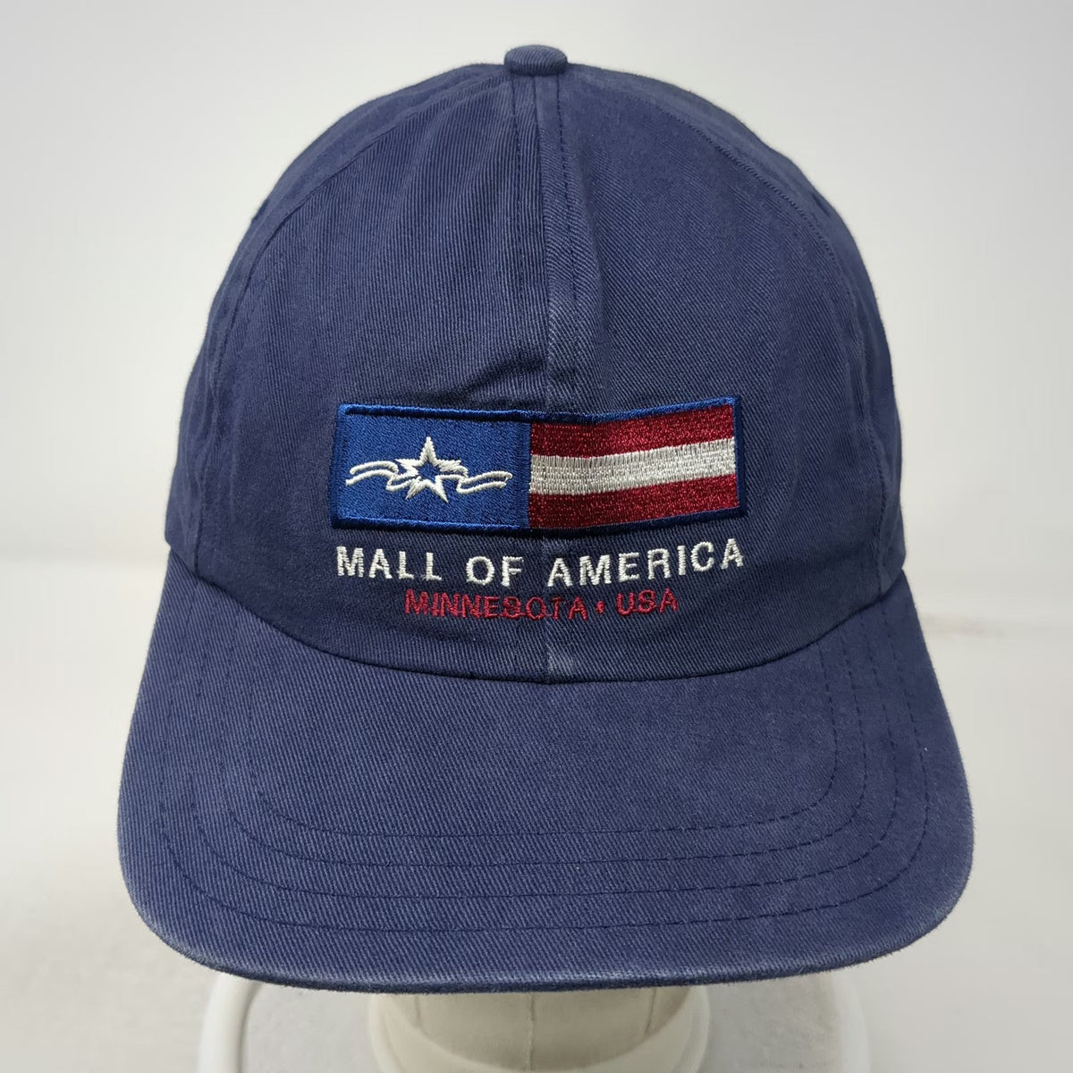 Mall of America Baseball Cap Blue One Size Strapback Minnesota USA Flag Hat