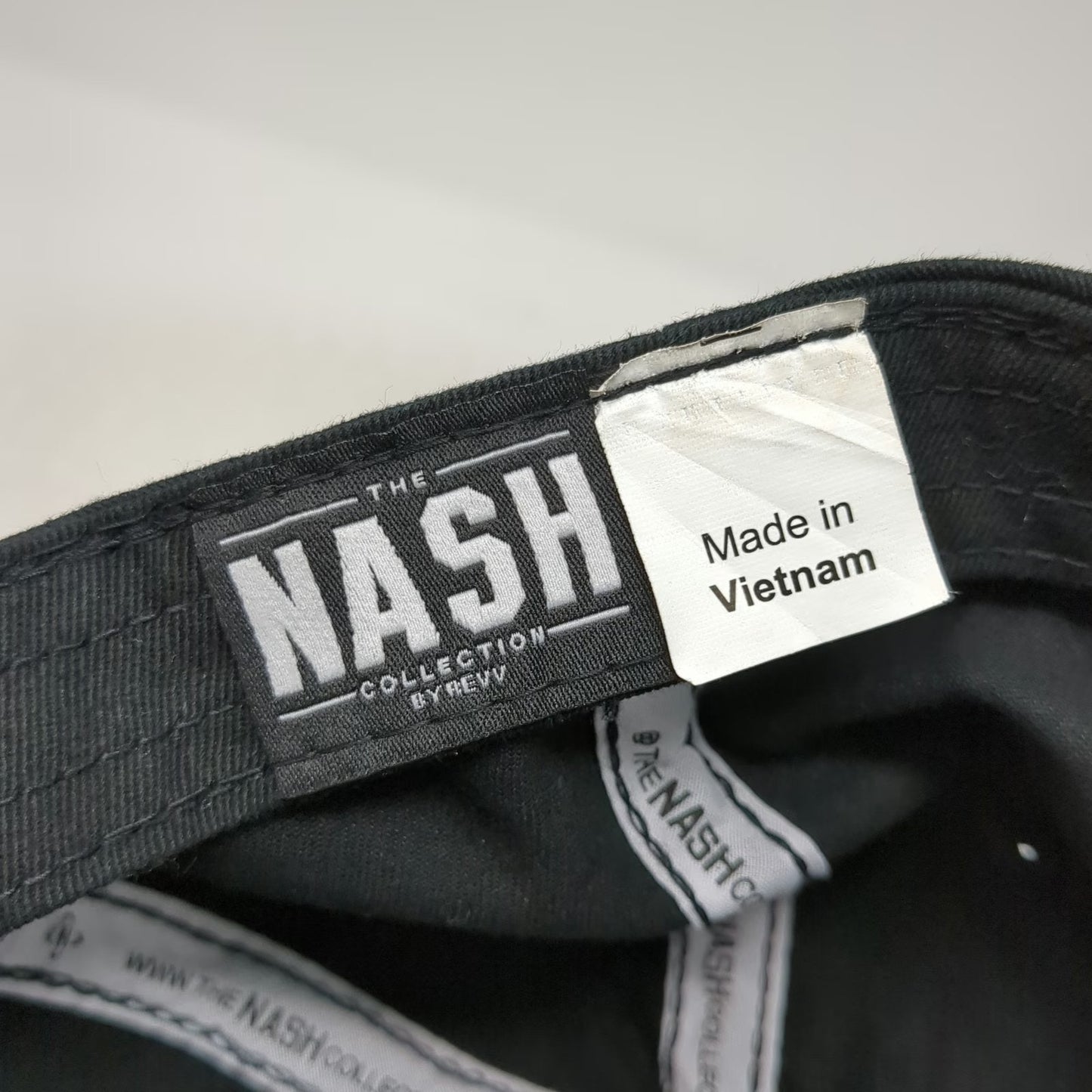 The Nash Collection Baseball Cap Black One Size Slideback Nash Embroidered Hat