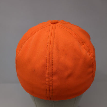 Unbranded Fitted Hat Orange Medium Lightweight 6 Panel Solid Blank