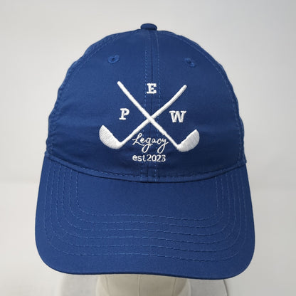PEW Legacy Strapback Hat Blue One Size Adjustable Embroidered Outdoor