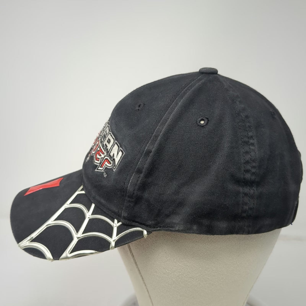 H3 Sportgear American Chopper Baseball Cap Black Red One Size Spiderweb Hat