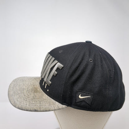 Nike Just Do It Snapback Hat Black One Size Adjustable Embroidered 6 Panel