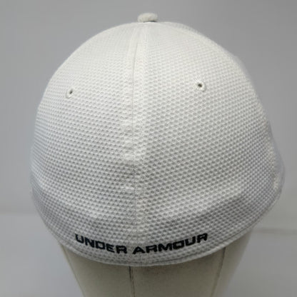 Under Armour Baseball Cap White XL Fitted Logo Polyester Mesh Breathable Hat
