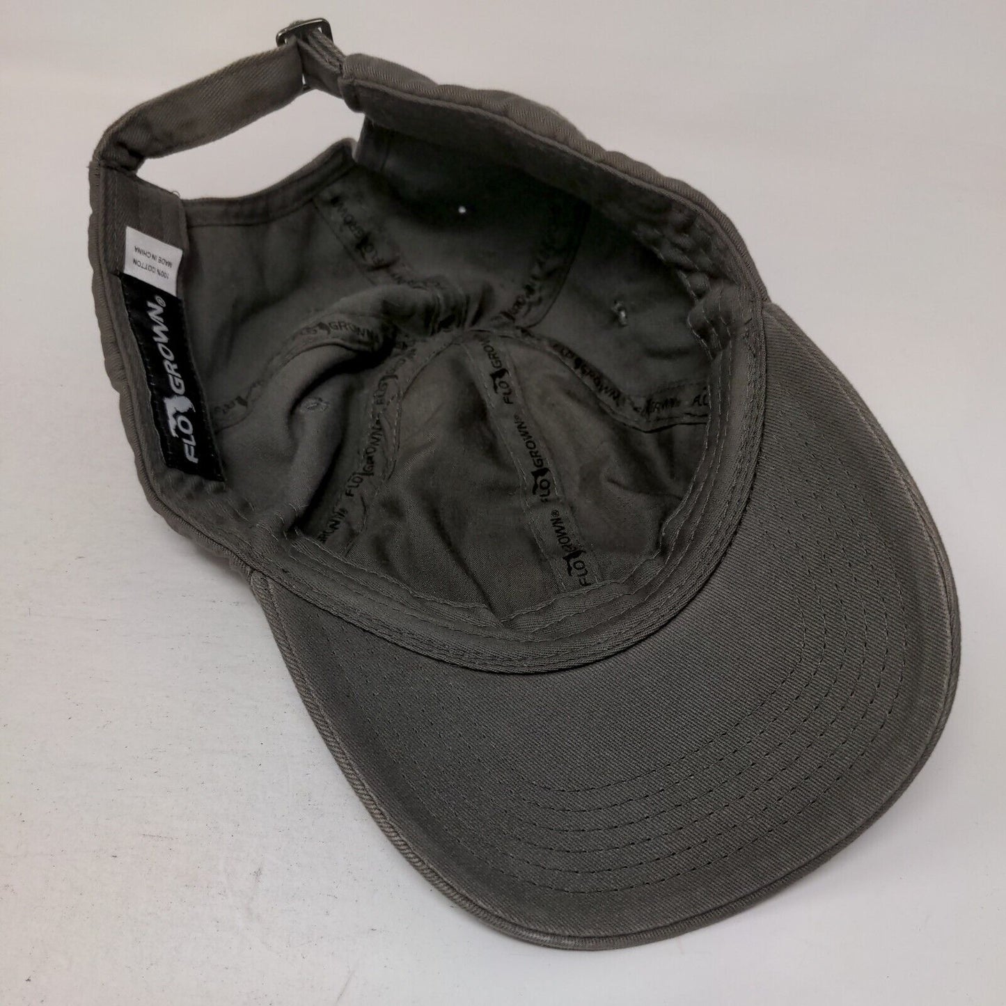 Flo Grown Sun Surf Salt Patch Slideback Hat Gray One Size Adjustable