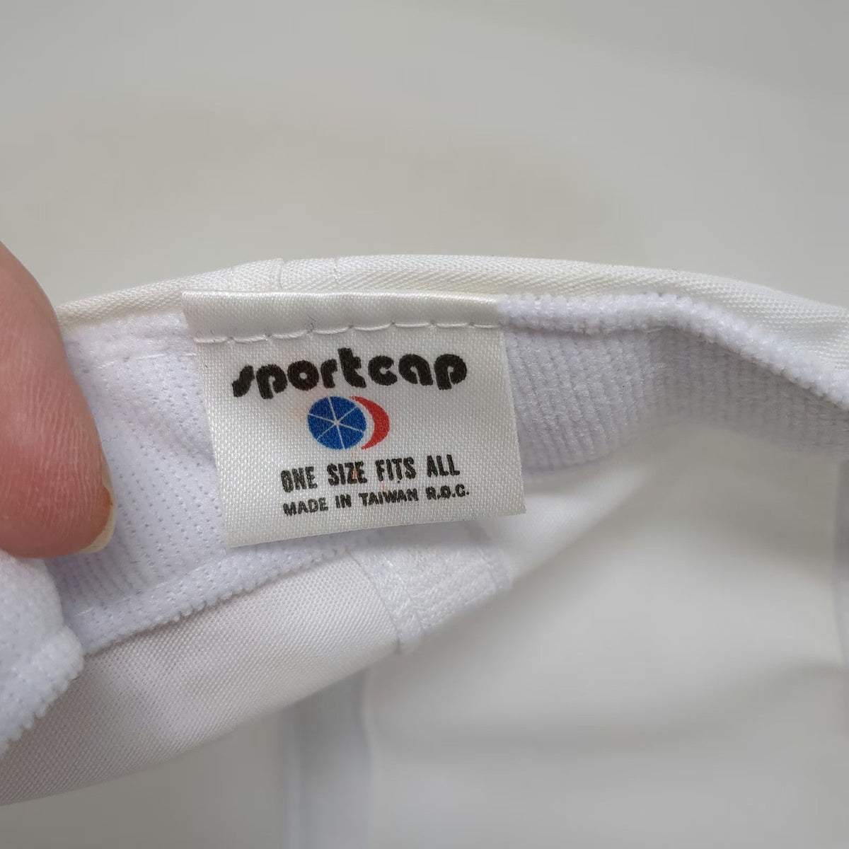 Sportcap 5 Panel White Hat One Size Rope Strapback Embroidered WhirlJet Logo