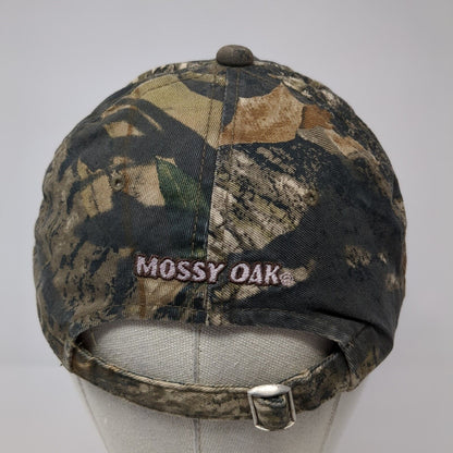 Mossy Oak Slideback Hat Camouflage One Size Adjustable Embroidered Distressed OC