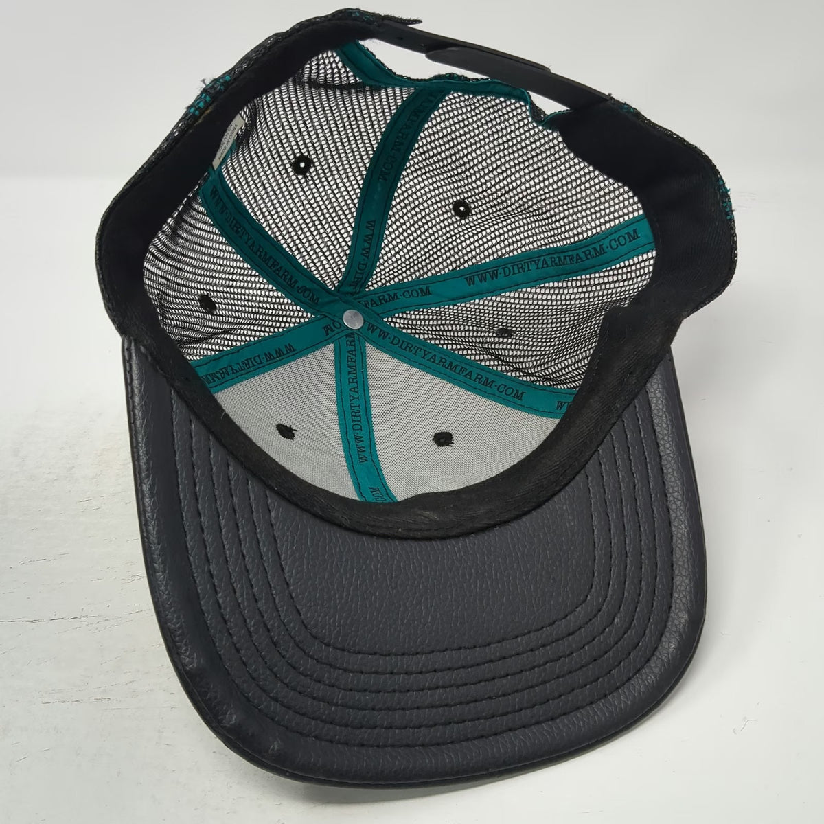 Dirty Arm Farm Trucker Hat Black One Size Blue Microscope Logo Mesh Snapback