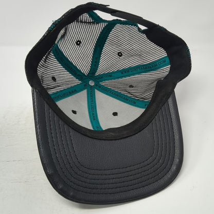 Dirty Arm Farm Trucker Hat Black One Size Blue Microscope Logo Mesh Snapback