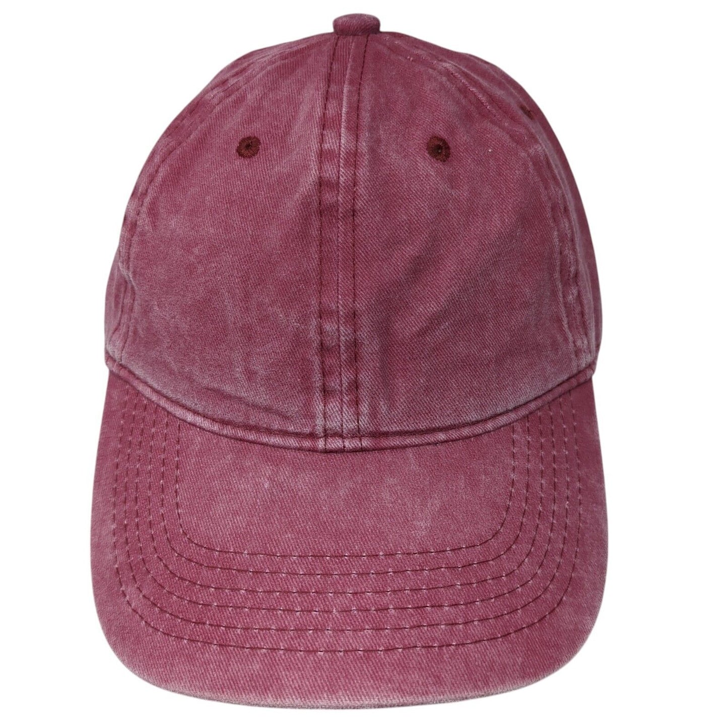 Unbranded Slideback Hat Red One Size Adjustable Vented Holes 6 Panel Blank