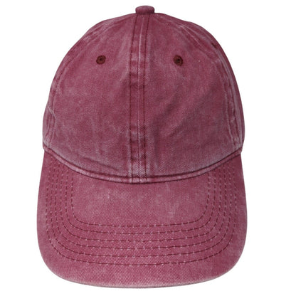 Unbranded Slideback Hat Red One Size Adjustable Vented Holes 6 Panel Blank