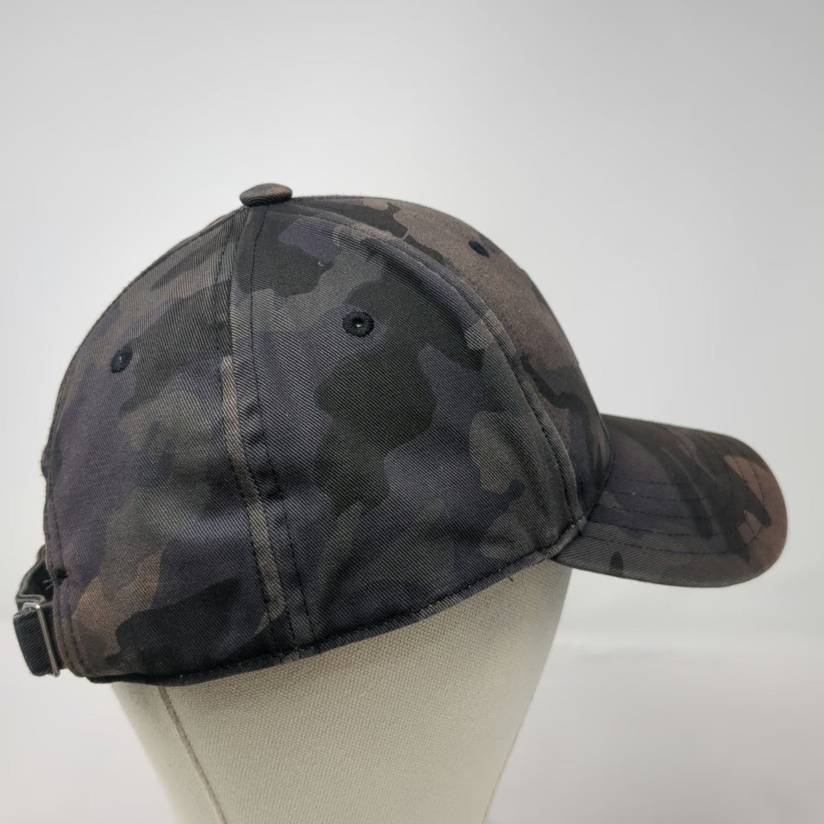 Adidas Baseball Cap Black Camo One Size Trefoil Logo Adjustable Plaque Hat