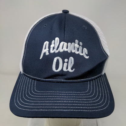 Atlantic Oil Snapback Mesh Back Trucker Hat Blue One Size Colorblock