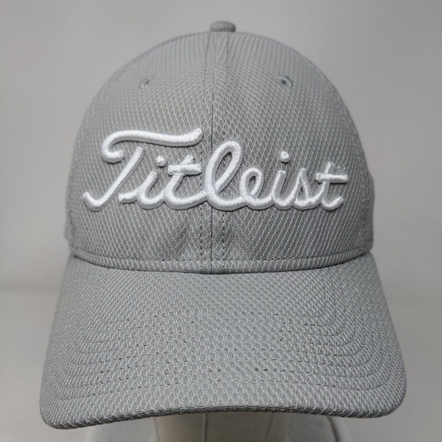 Titleist Fitted Hat Gray Large-XL Embroidered New Era 6 Panel Vent Holes