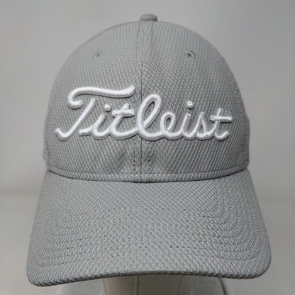 Titleist Fitted Hat Gray Large-XL Embroidered New Era 6 Panel Vent Holes