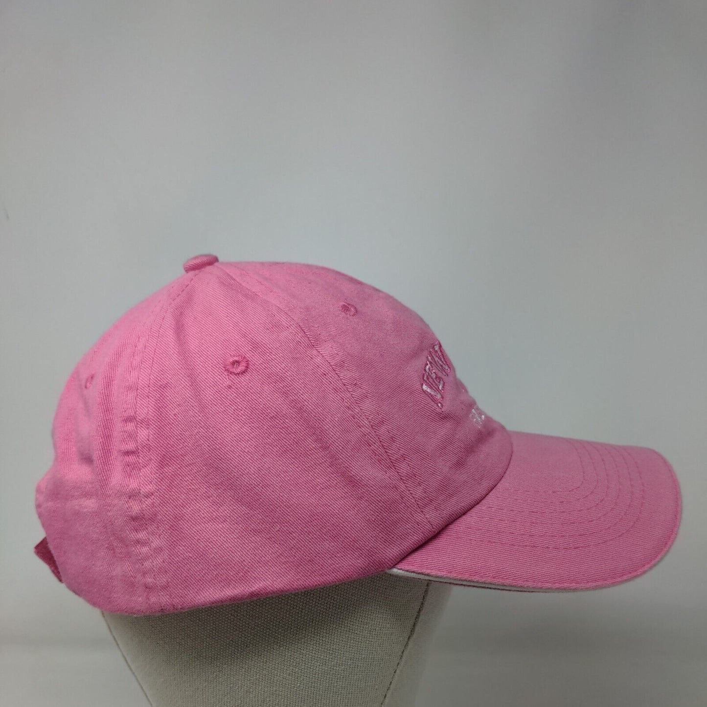 New Orleans French Quarter Strapback Hat Pink Embroidered Adult I Love Nawlins