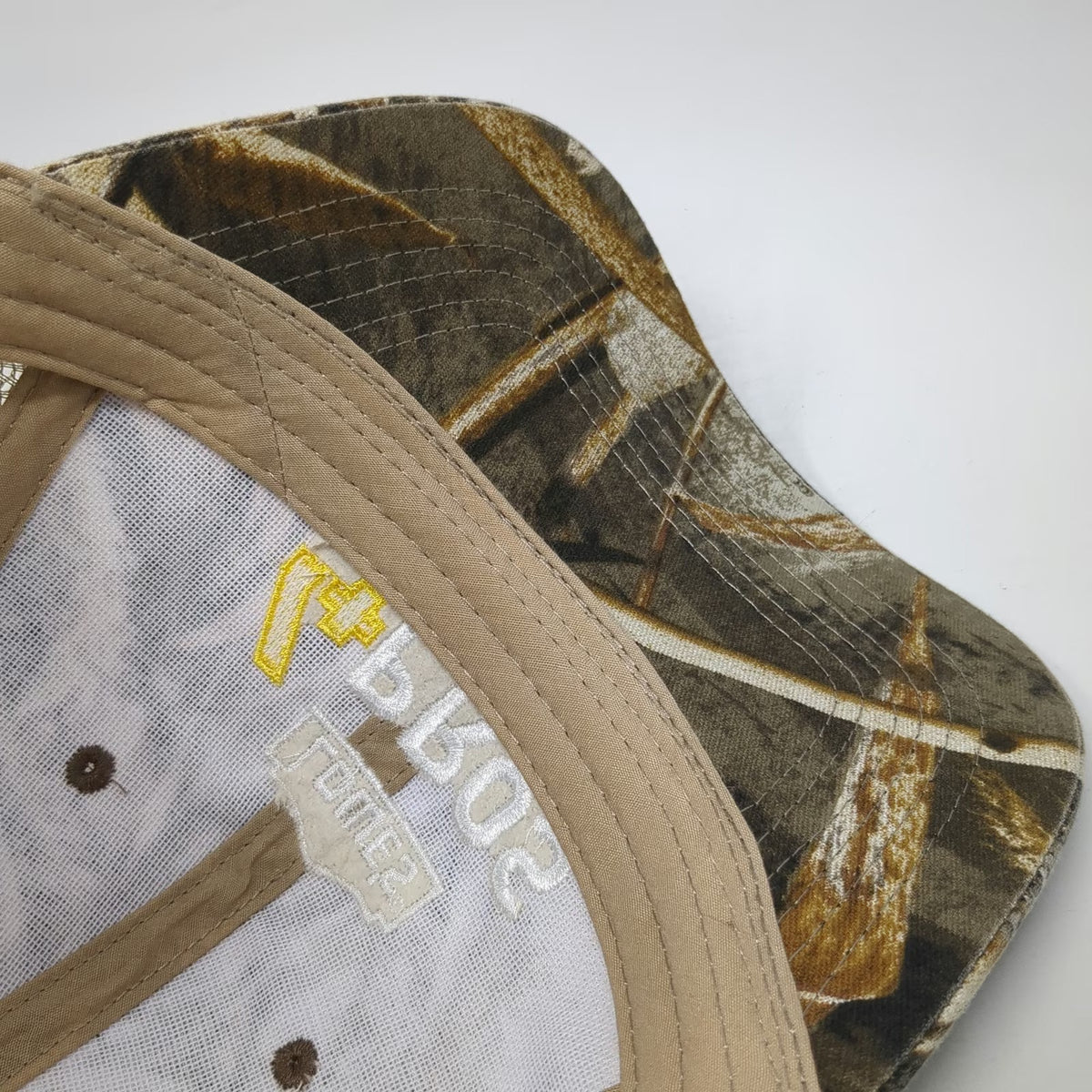 Lowe's 4 Pros Camo Trucker Hat Brown Mesh Back One Size Snapback Logo Hardware