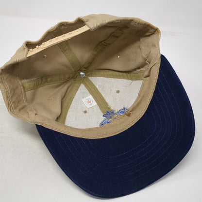 Beige Blue Freeport Container Port Team Freeport Snapback Hat One Size USA Made