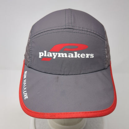 Playmakers Strapback 5 Panel Hat Gray One Size Run Walk Live Boco Gear
