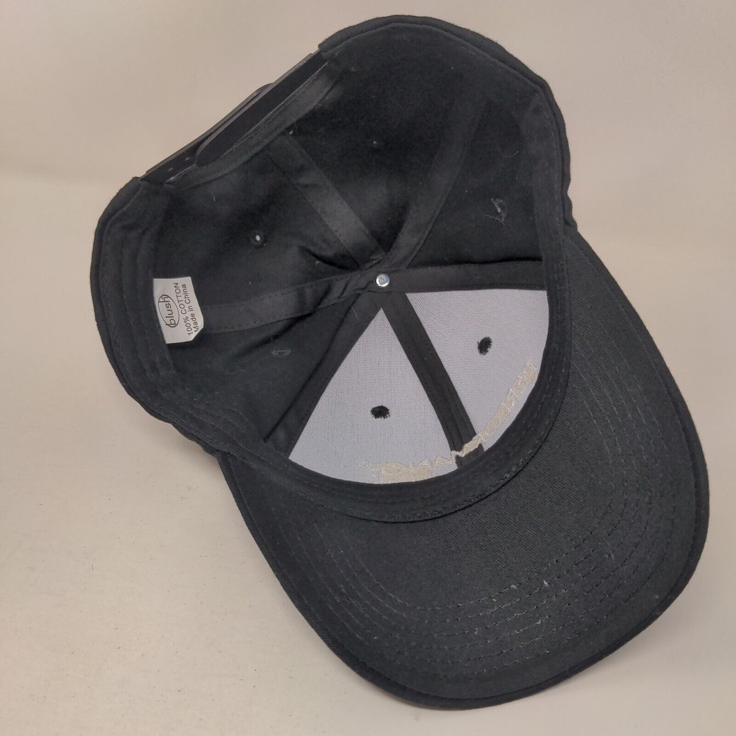Performance by Blush Snapback Hat Black One Size Adjustable Embroidered Cotton