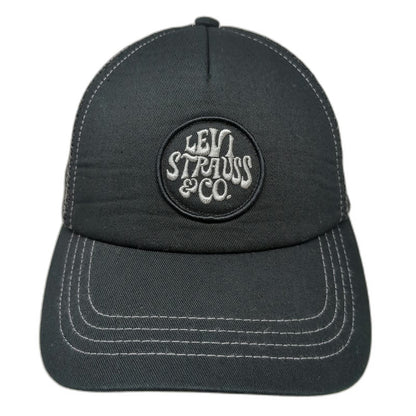 Levi's Trucker Hat Black One Size Levi Strauss & Co Patch Mesh Snapback Contrast