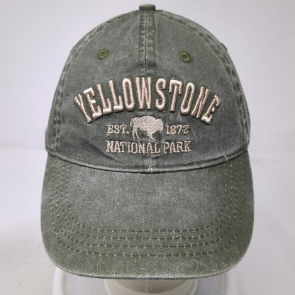 Lucky 7 Yellowstone National Park Buffalo Green One Size Baseball Cap Hat Cotton