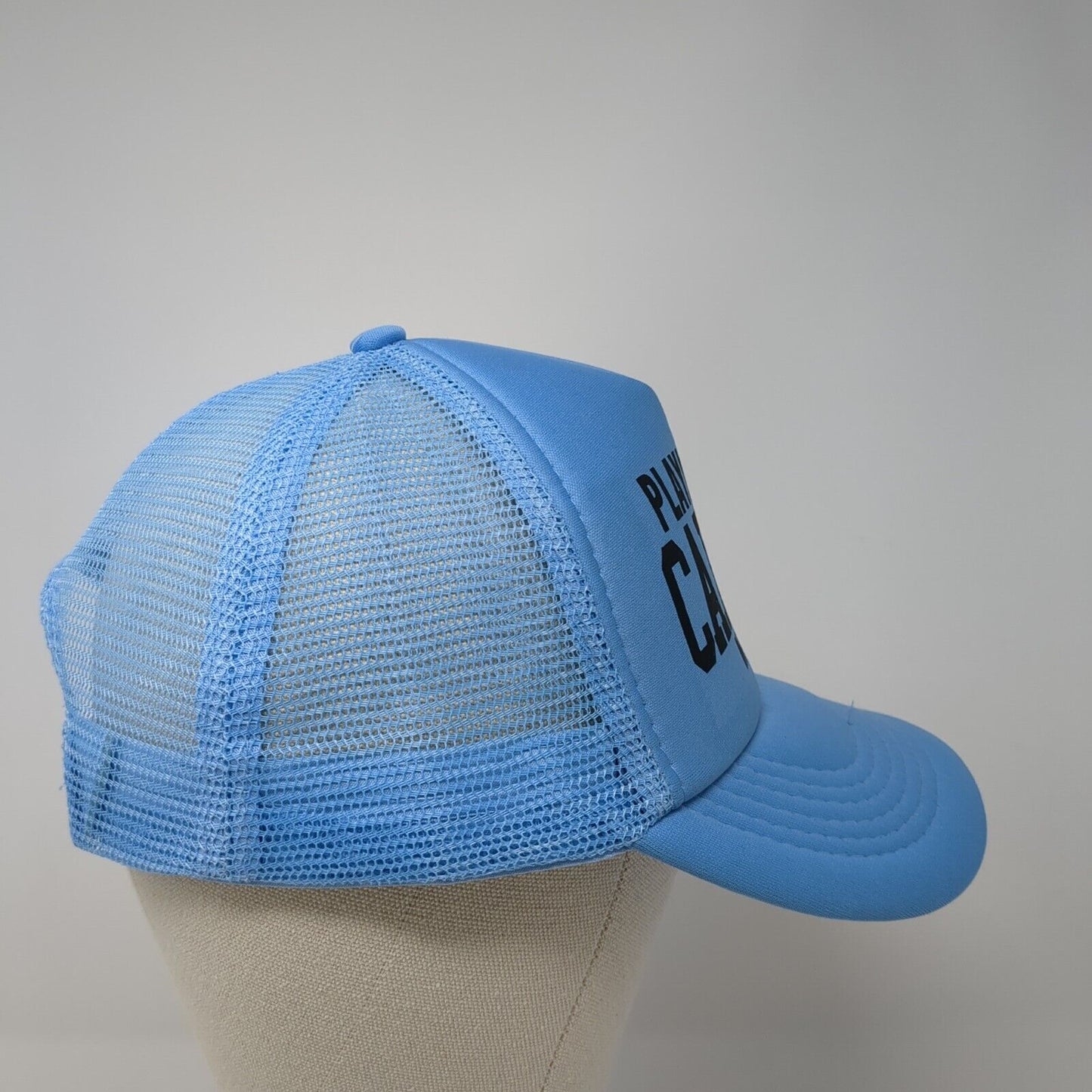 Playa Del Carmen Mexico Snapback Trucker Hat Blue One Size Adjustable Mesh Back