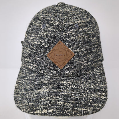 RVCA Leather Patch Slideback Hat Multi One Size Shallow Fit Adjustable