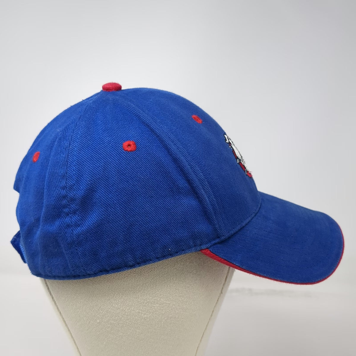 Signatures Louisiana Tech Bulldogs NCAA Blue Red OSFM Strapback Cap Hat Mascot