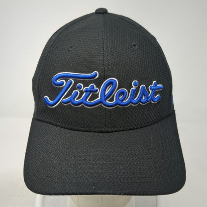 Titleist Baseball Cap Black M Pro V1 FootJoy Performance Fitted Stretch Hat