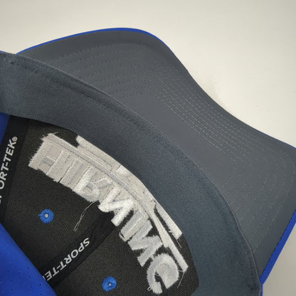 Sport-Tek Trucker Hat Blue One Size Hirning GMC Snapback Laser Cut Ventilation