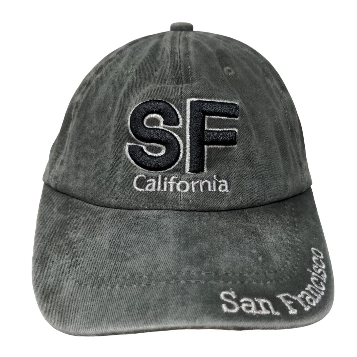 San Francisco California Strapback Hat Green One Size Adjustable Embroidered