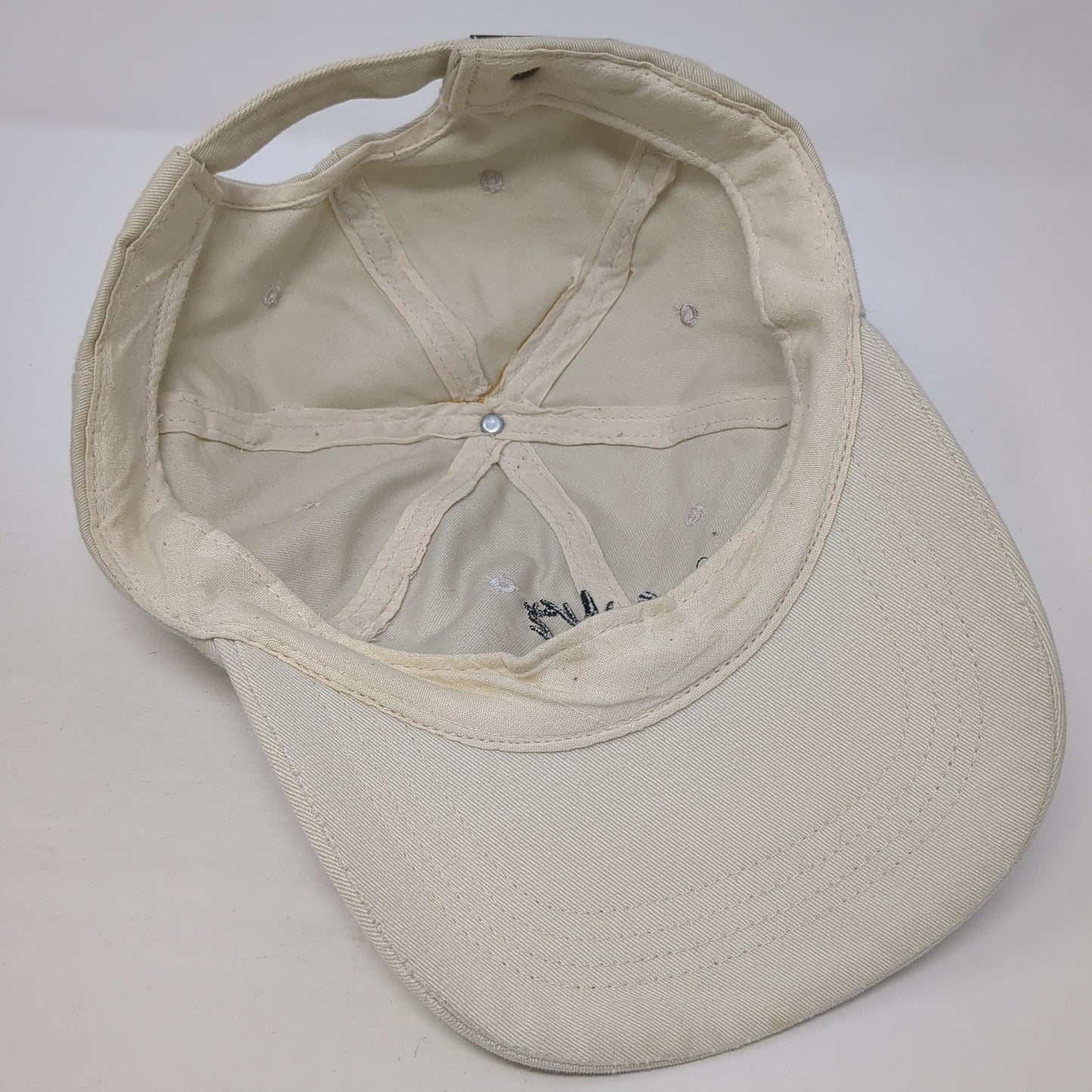 Montana Slideback Baseball Cap Beige One Size Adjustable Embroidered 6 Panel