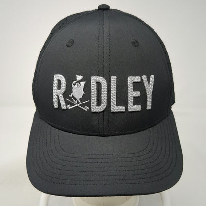 Pukka Trucker Hat Black One Size Perforated Mesh Snapback Radley Golf Chef Logo