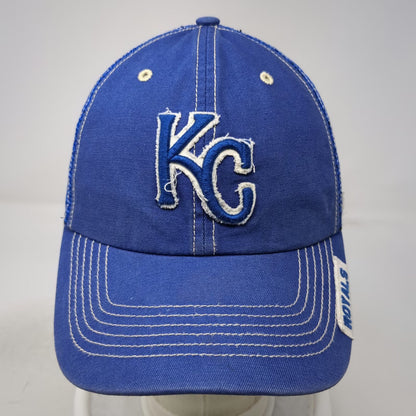 47 Kansas City Royals MLB Blue White OS Mesh Snapback Baseball Cap Hat KC Patch