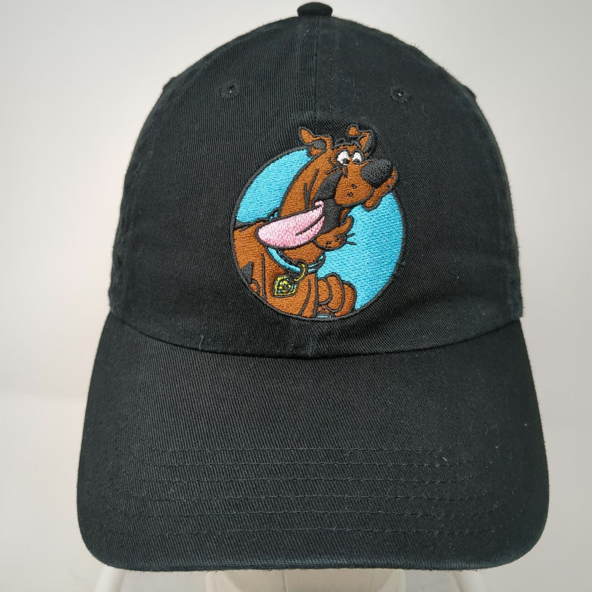 Scooby-Doo Baseball Cap Black One Size Embroidered Character Patch Hat Slideback