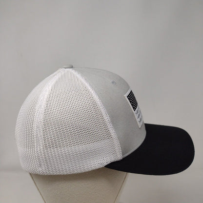 Fish Flag Fitted Mesh Back Trucker Hat Multi S/M Flexfit Columbia PFG