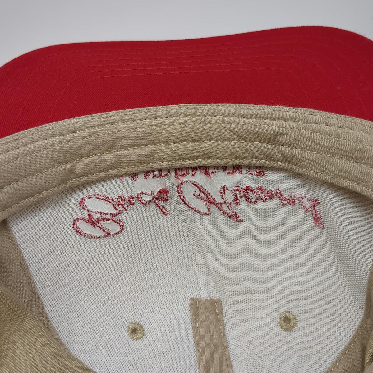 Otto 5 Panel Hat Beige Red One Size Snapback Buck Around And Find Out Columbus