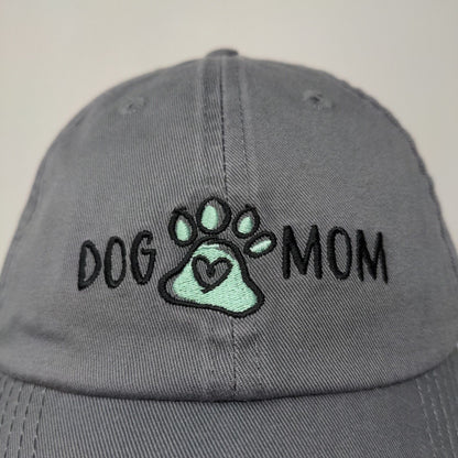 Open Road Women's Slideback Hat Gray Size OS Embroidered Logo Dog Mom Cotton