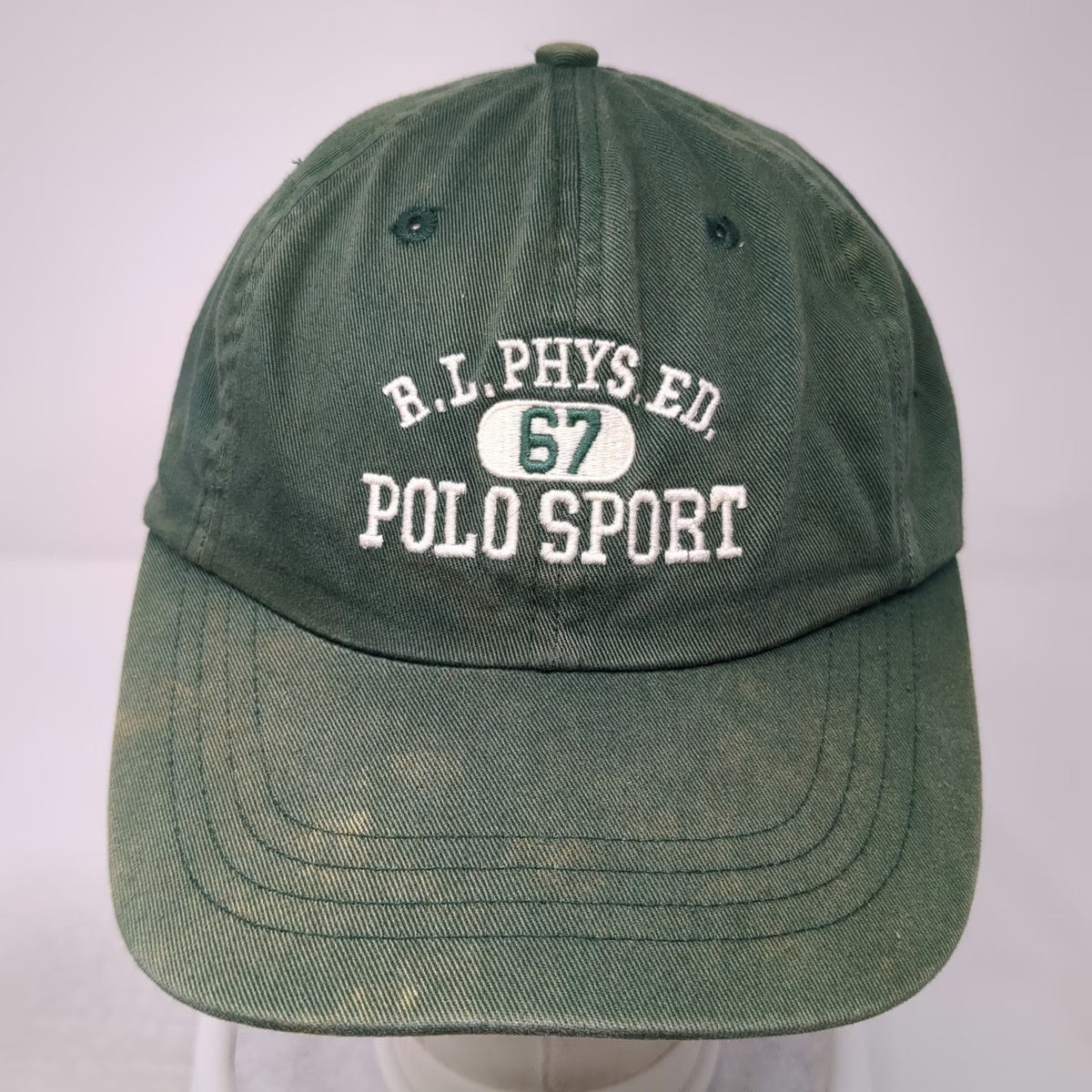 Ralph Lauren Baseball Cap Green One Size Polo Sport Phys Ed 67 Slideback Hat