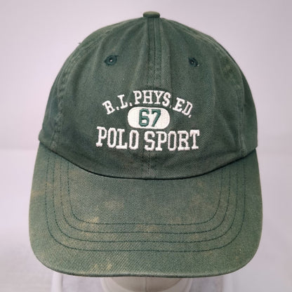 Ralph Lauren Baseball Cap Green One Size Polo Sport Phys Ed 67 Slideback Hat