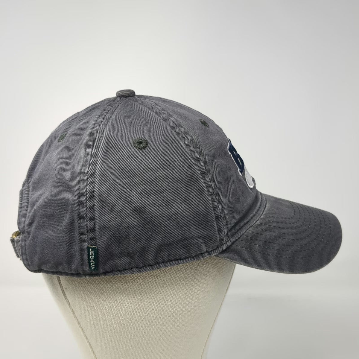 Legacy BYU Cougars NCAA Hat Gray Blue White One Size Slideback 1875 Embroidered